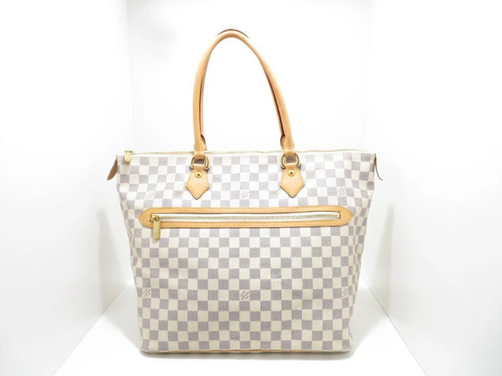 LOUIS VUITTON Saleya Shoulder Bag Damier Azur White